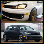 2X Amber Front LED Bumper Side Marker Lights for Volkswagen MK6 GTI (2010–2014)