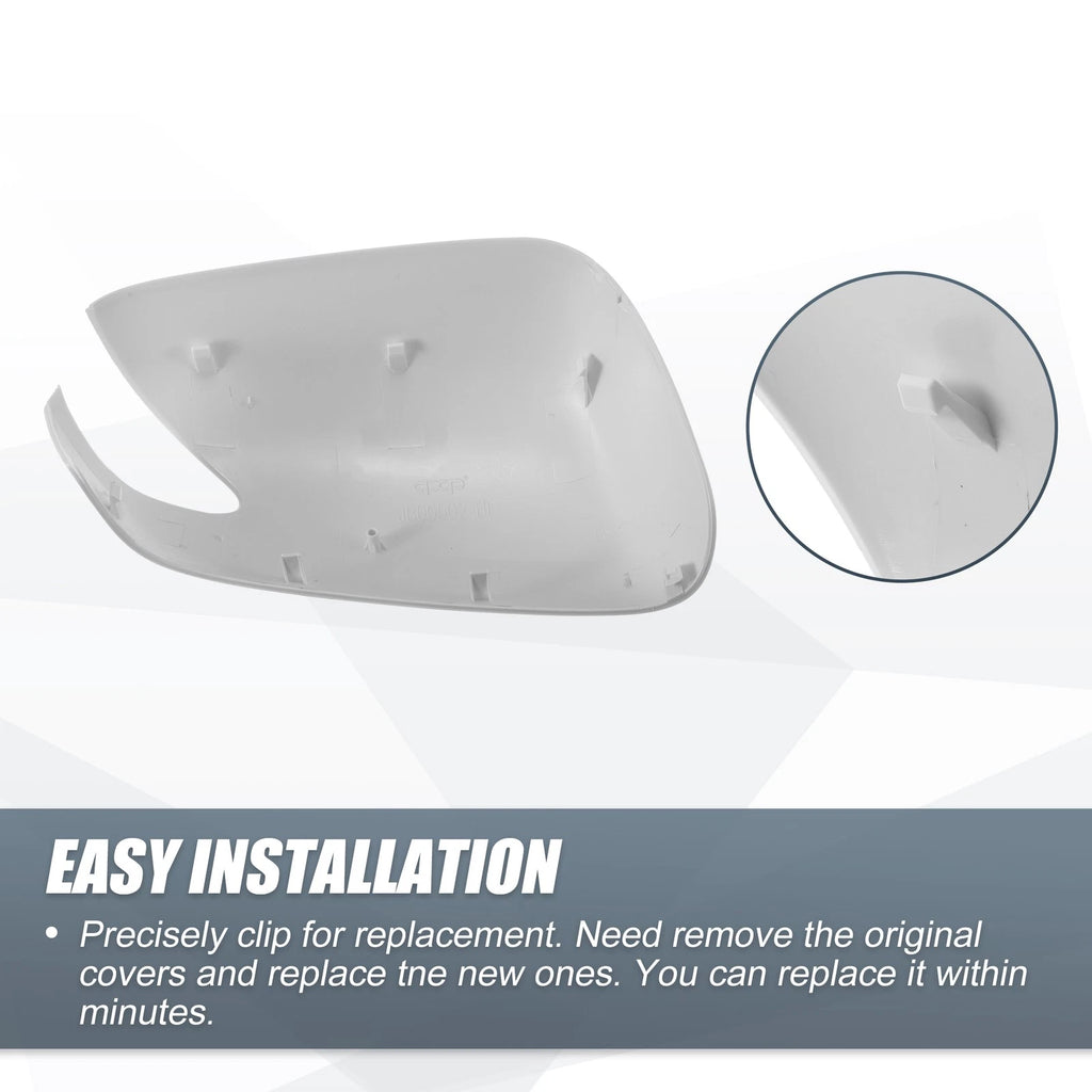 Left Side Mirror Cover Cap for Honda Fit (2009–2013) - White