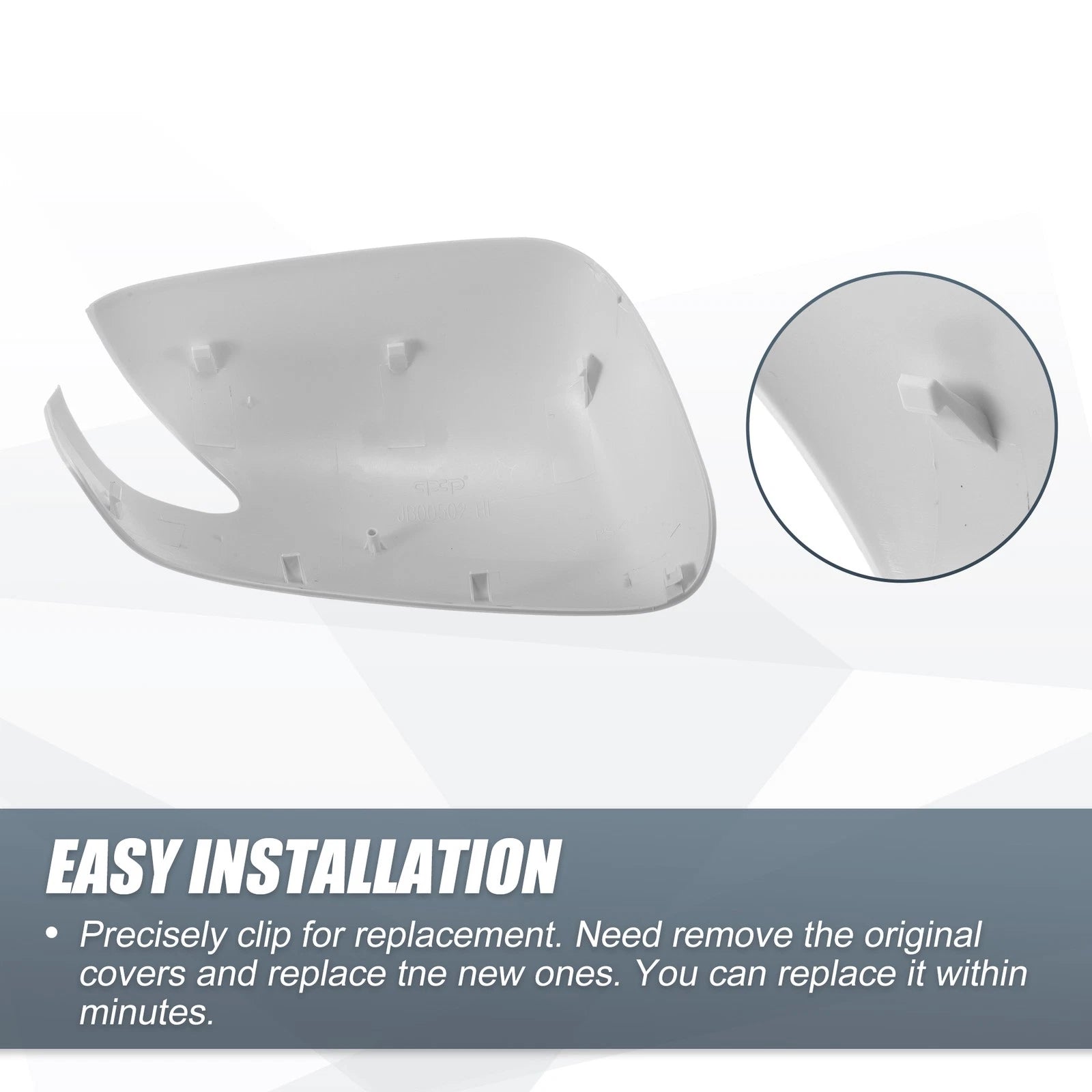 Left Side Mirror Cover Cap for Honda Fit (2009–2013) - White