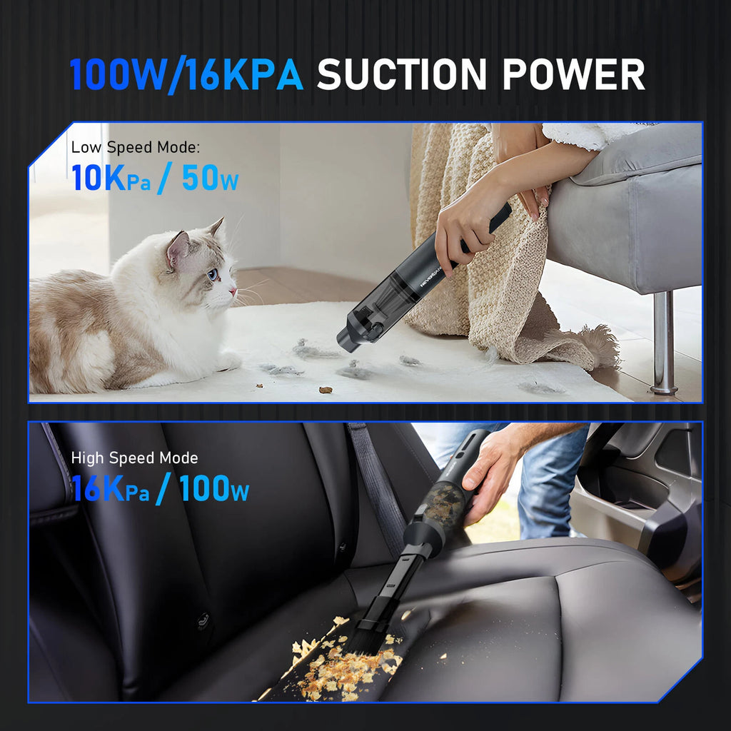 Cordless Handheld Vacuum Cleaner for Car Auto Home Wireless 100W
