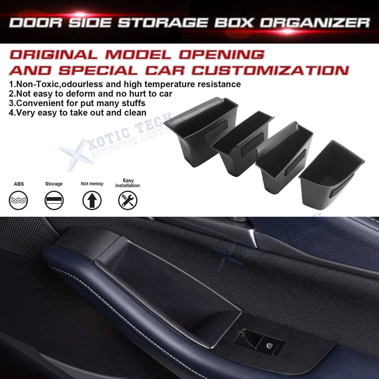 Car Door Grab Tray Organizer Storage Box for Mazda 3 (2019-2026)