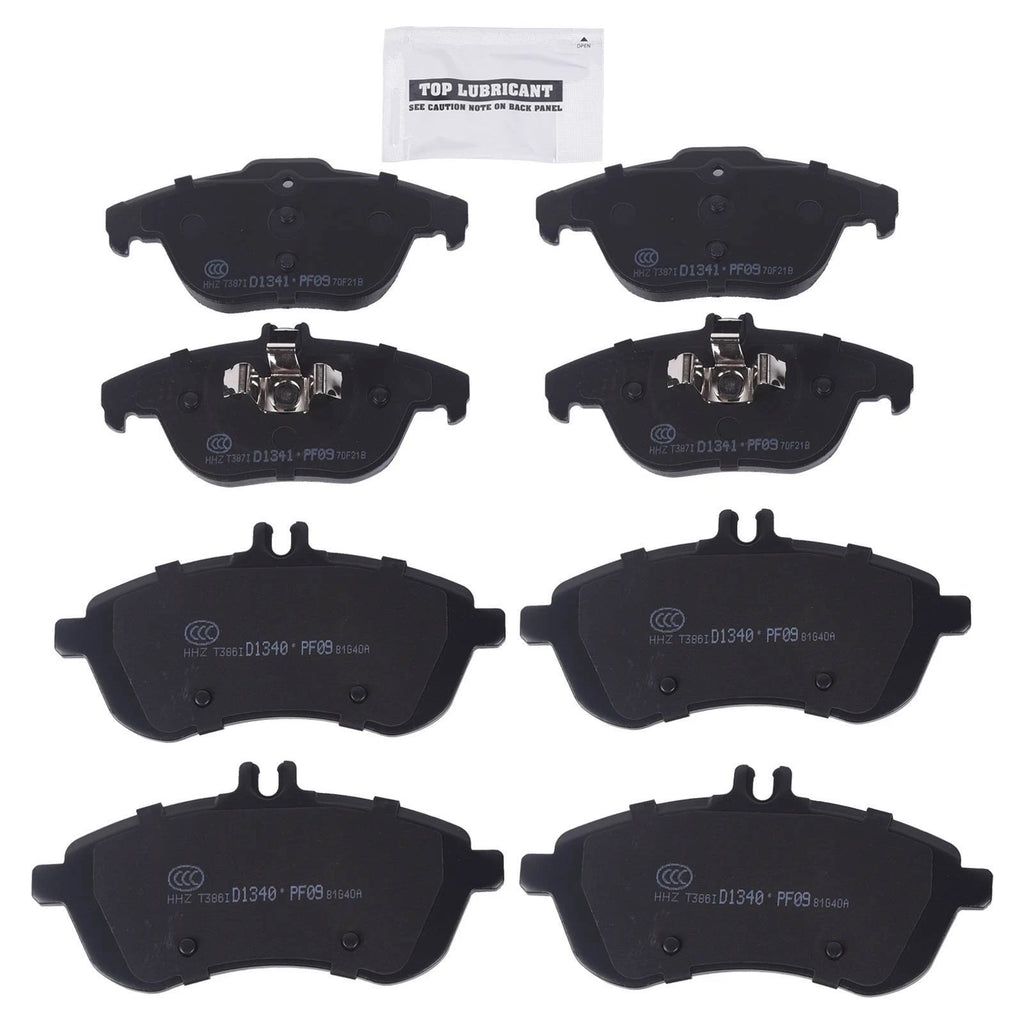Set of 8 Ceramic Brake Pads for Mercedes-Benz C250 C300