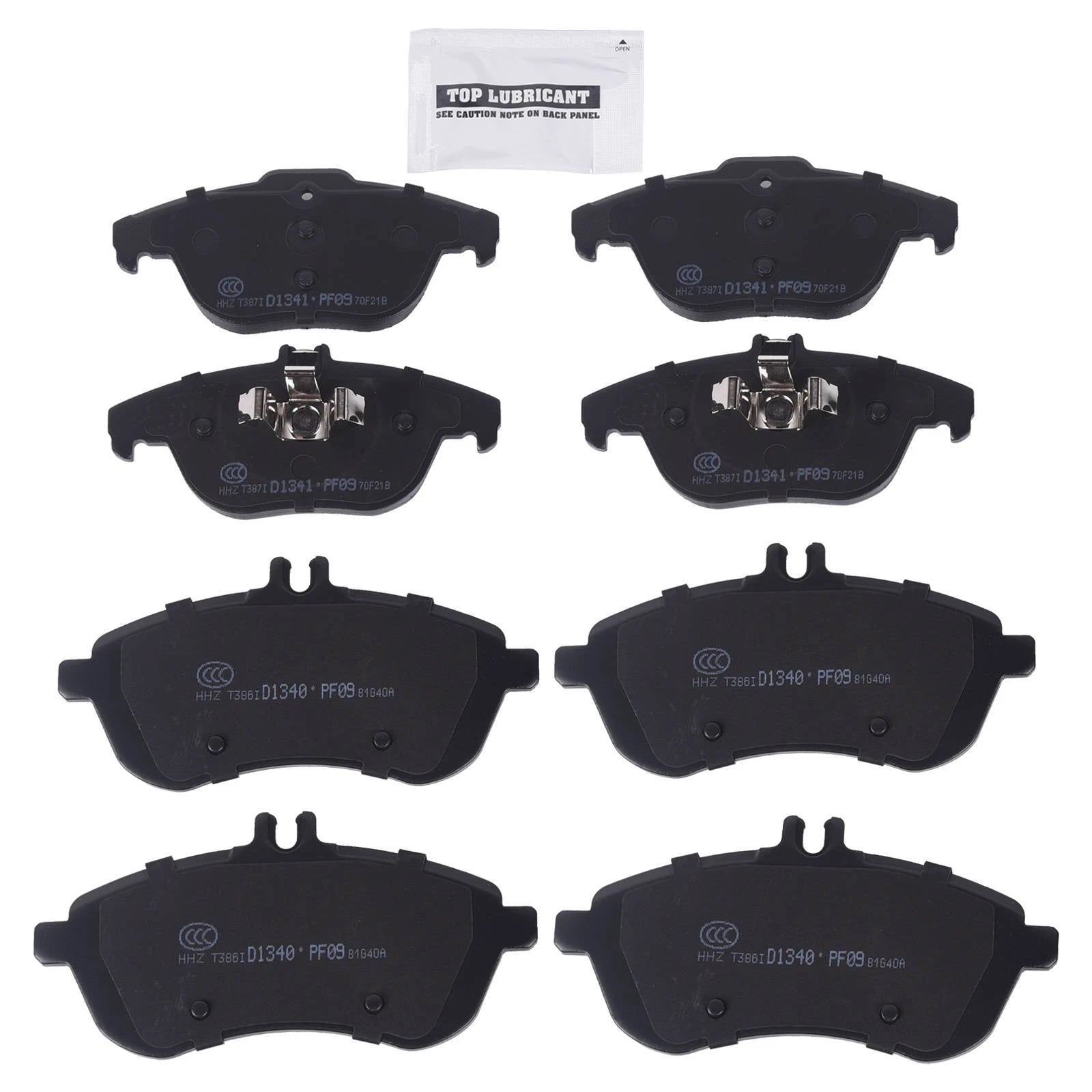 Set of 8 Ceramic Brake Pads for Mercedes-Benz C250 C300