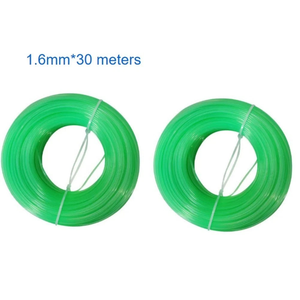2X Nylon Trimmer Line 30m 1.6mm 2.0mm for Lawn Maintenance