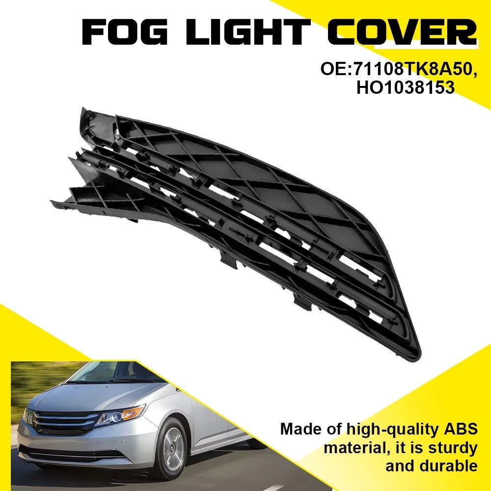 Fog Light Cover for Honda Odyssey (2014–2017) - Front Left Driver Side, Textured Black