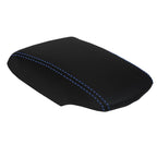 Carbon Console Armrest Cover for Nissan Sentra (2013–2019) Blue Stitch
