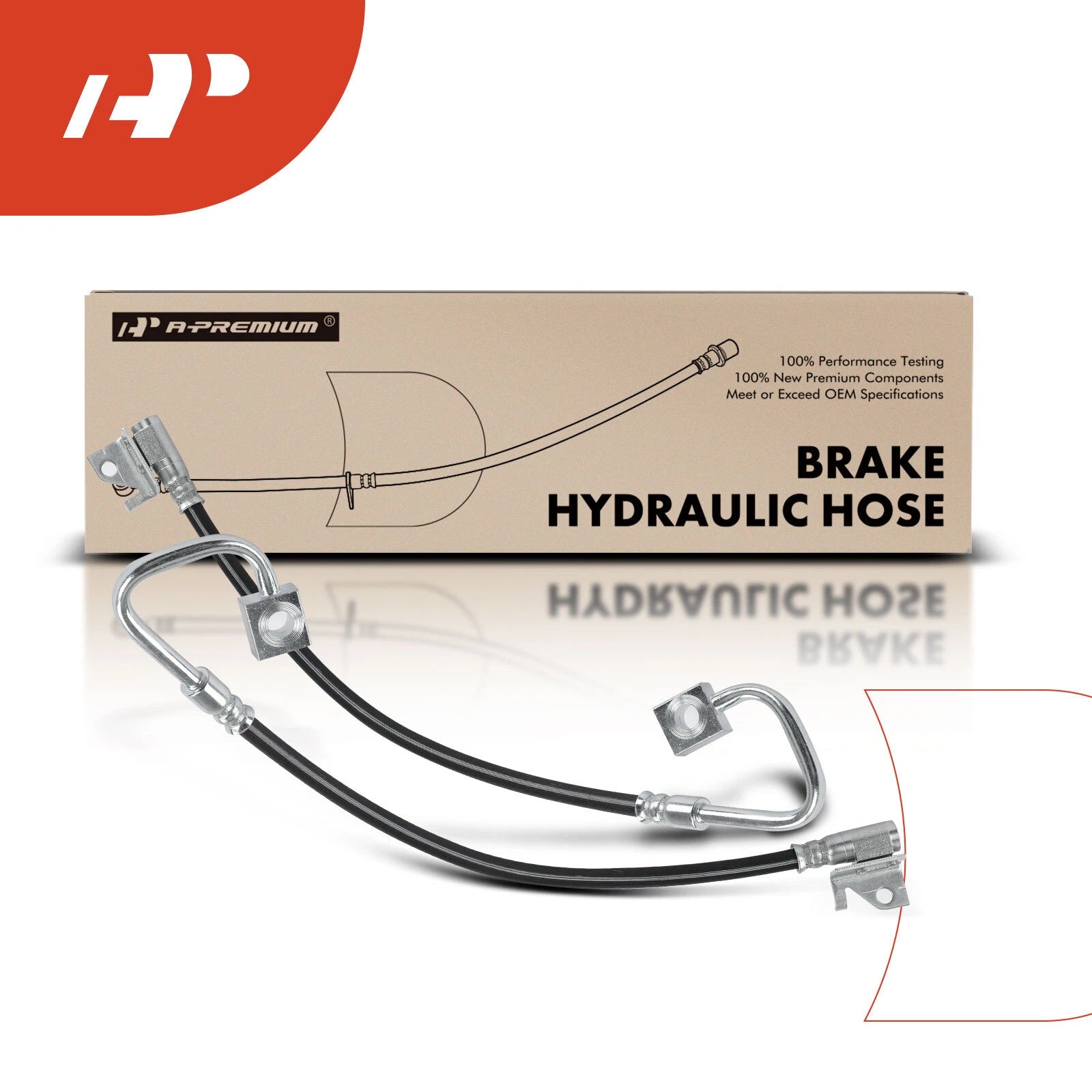 2X Front Brake Hydraulic Hose for Jeep Grand Cherokee (2006–2010)