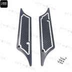 Black Edge Cut Billet Saddlebag Latch Cover for Harley Touring (1993–2013)