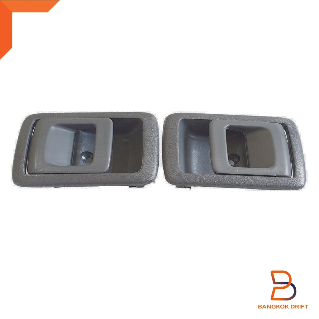 Grey Inner Front Door Handle Pair for Toyota Hilux (1997-2004)