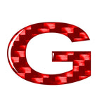 Car Badge Emblem Decals G Carbon Red for