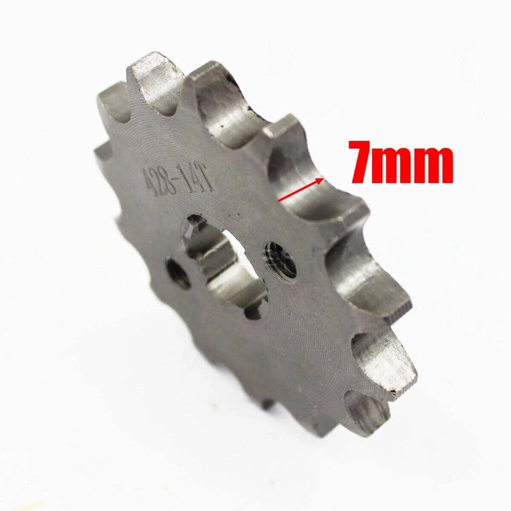 14T 17mm 428 Chain Front Sprocket for Pit Trail Quad Dirt Bike ATV