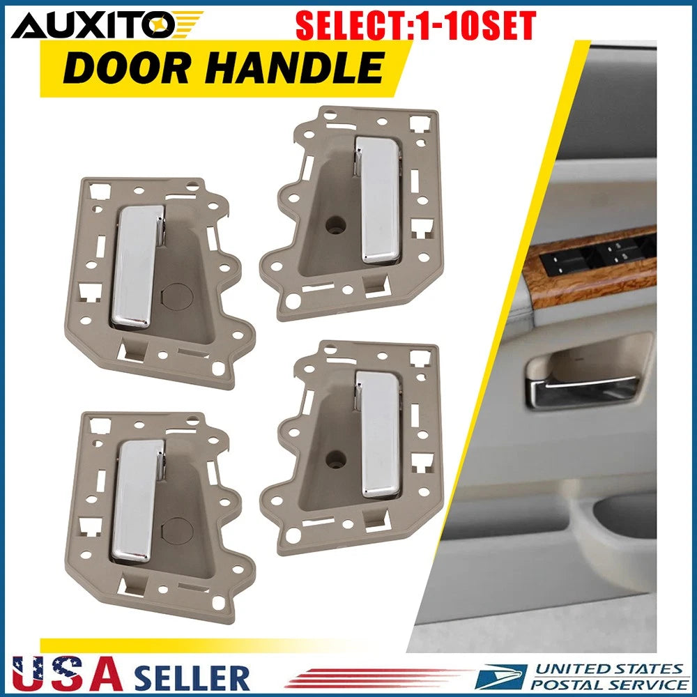 Set of 2 Inside Door Handles for Jeep Grand Cherokee (2005–2011) Beige Chrome
