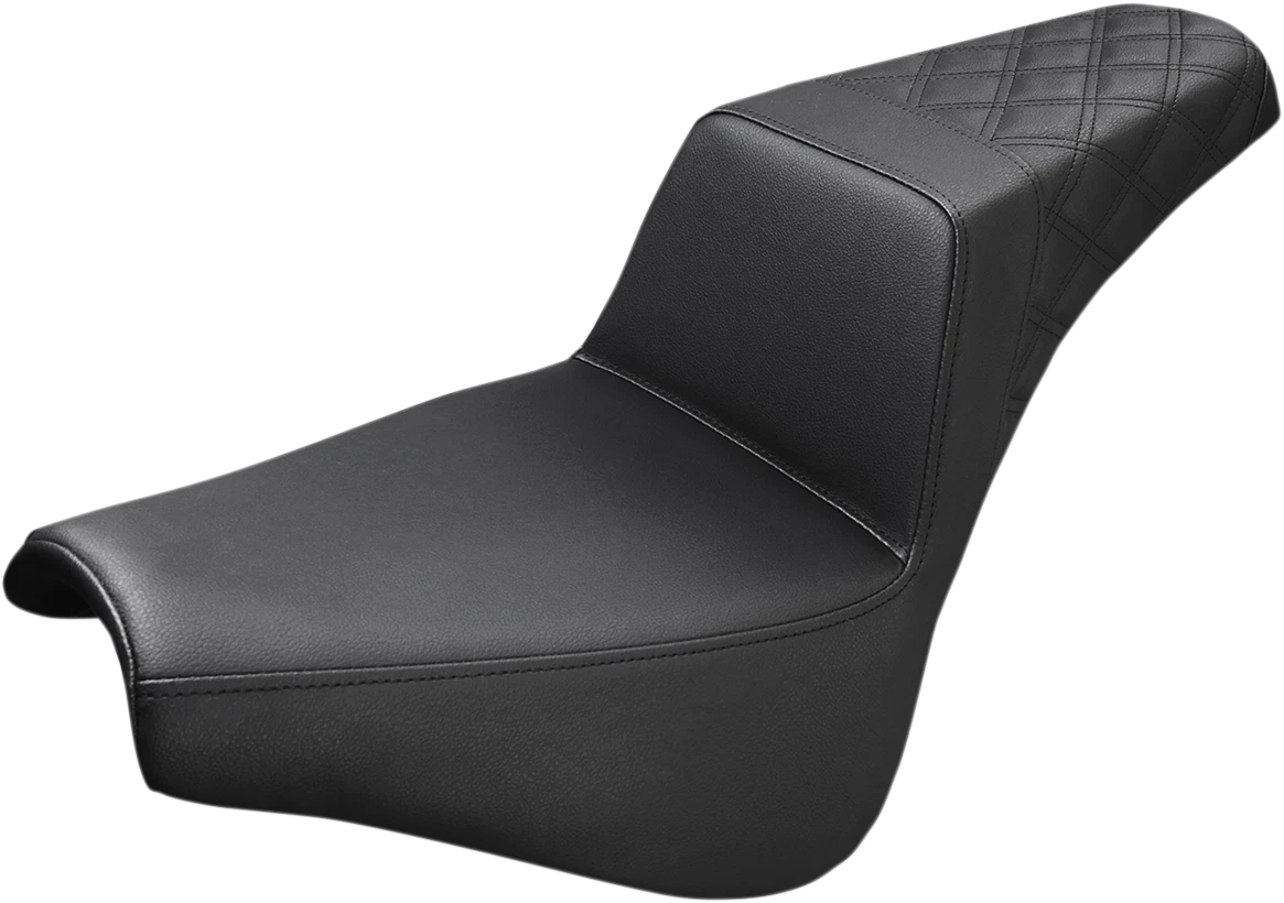 SADDLEMEN Step-Up Seat for FX (2018–2024) 818-30-173, Rear Lattice Stitch, Black