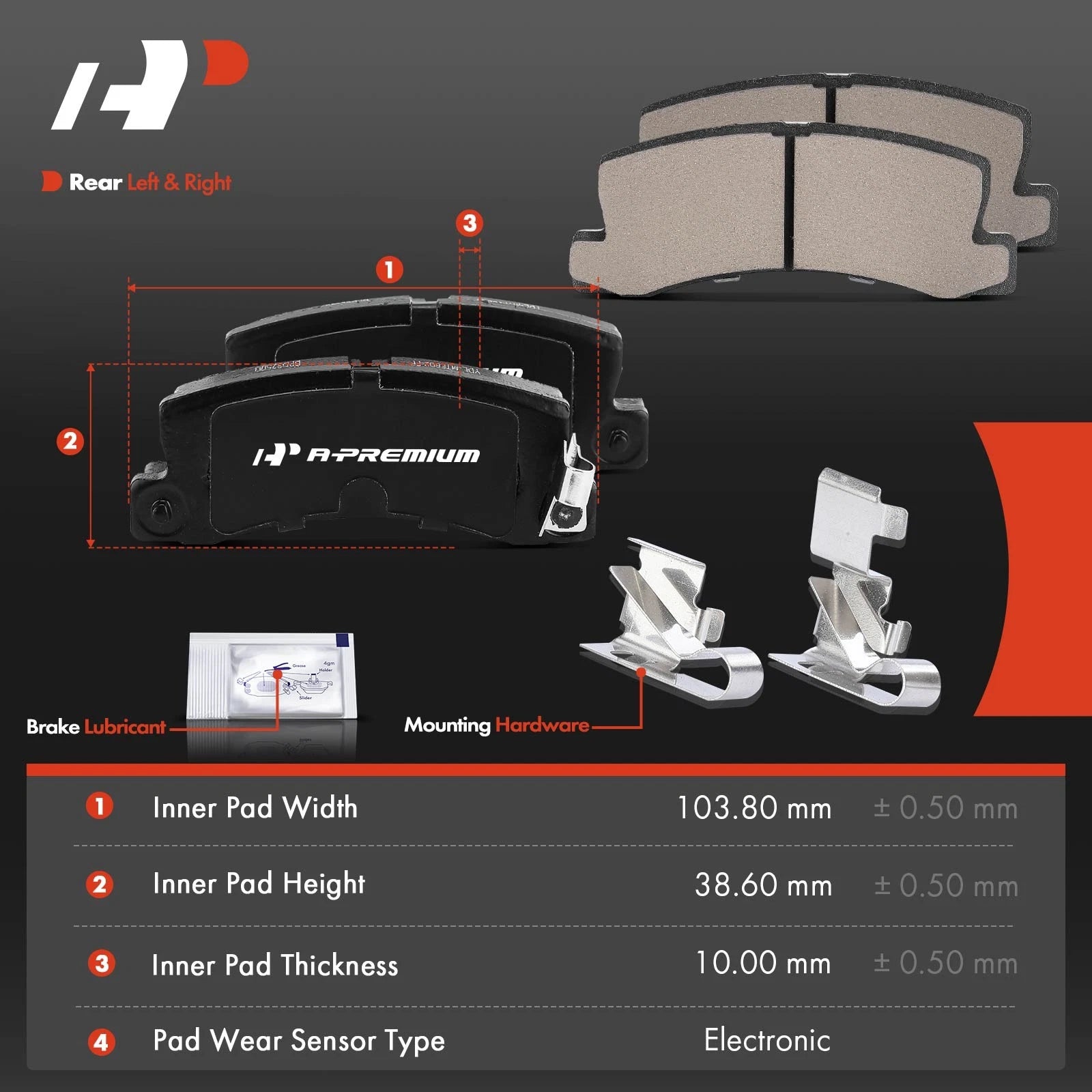 Ceramic Brake Pads Kit for Toyota Camry Celica (2012-2025)