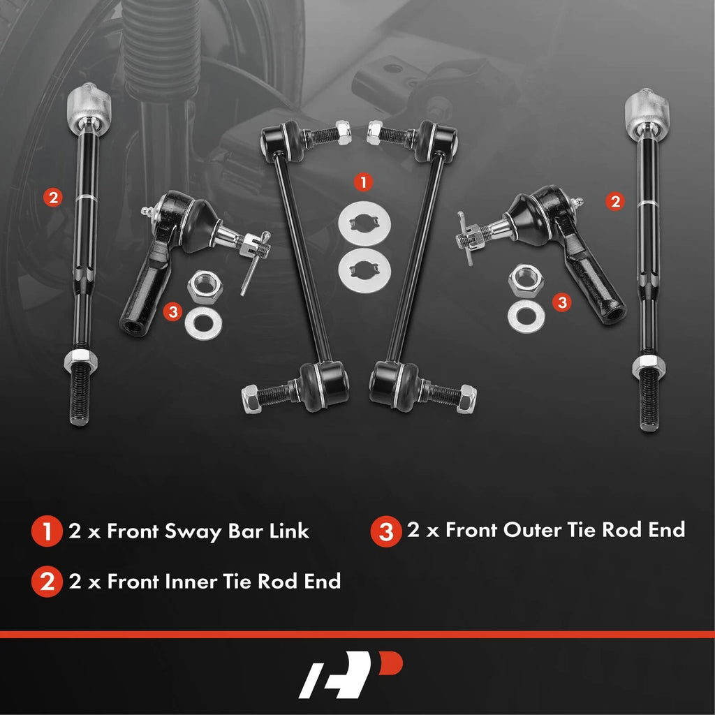 Front Sway Bar Link & Tie Rod End for Chevy HHR 2006-2011 Cobalt