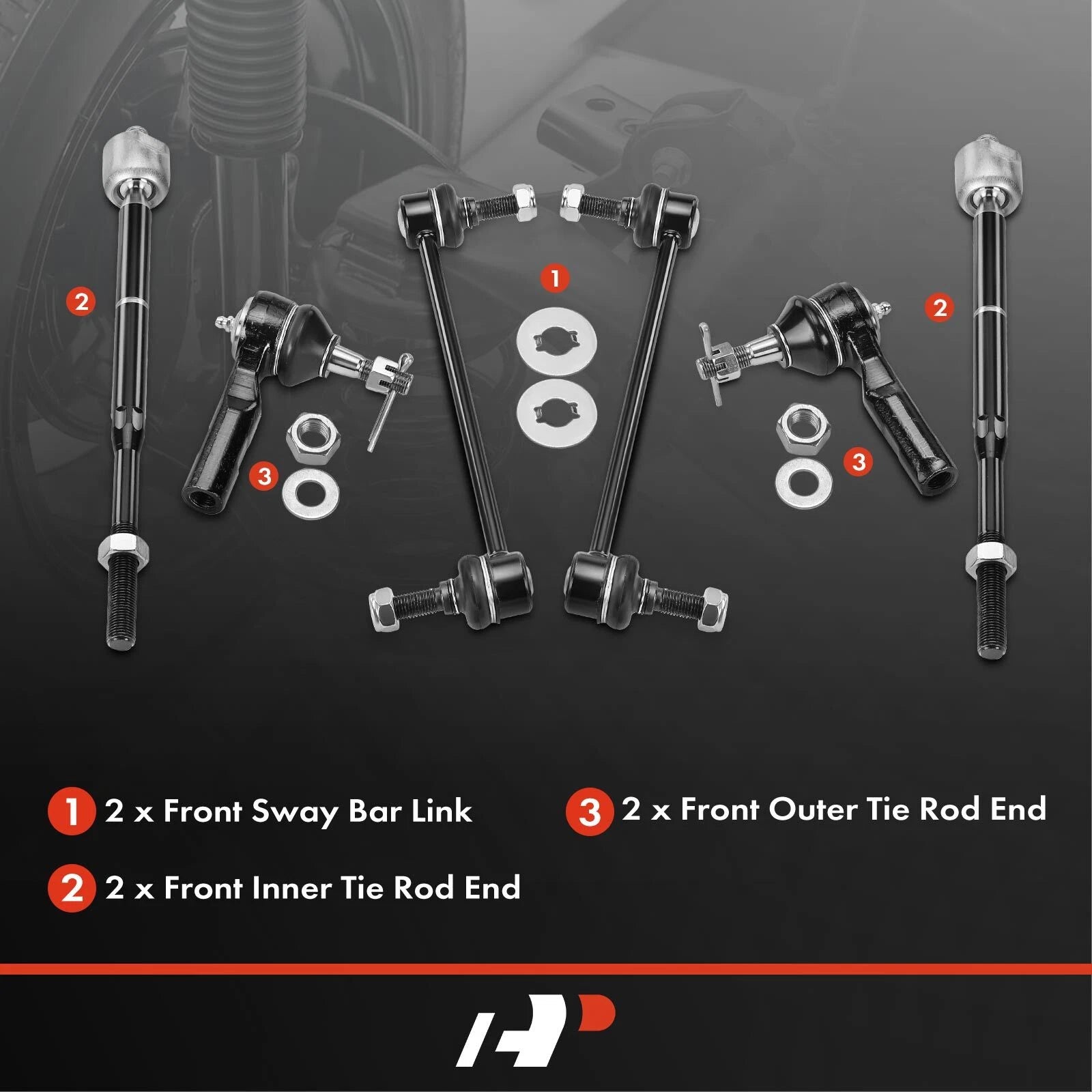 Front Sway Bar Link & Tie Rod End for Chevy HHR 2006-2011 Cobalt