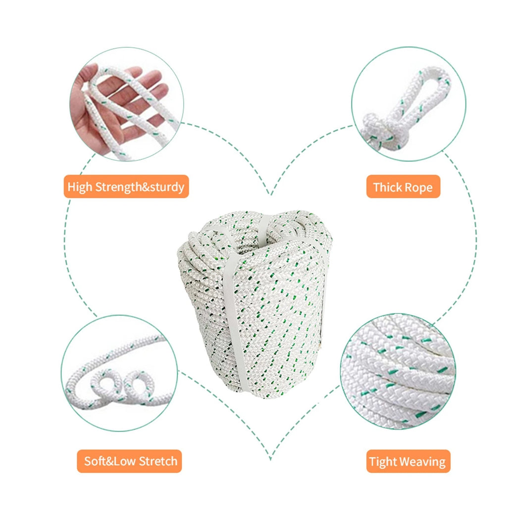 Double Braid Nylon Rope for Arborist Rigging (150' Length)