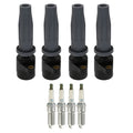 Set of 4 Ignition Coils & Spark Plugs for Mazda Tribute (2001–2008)