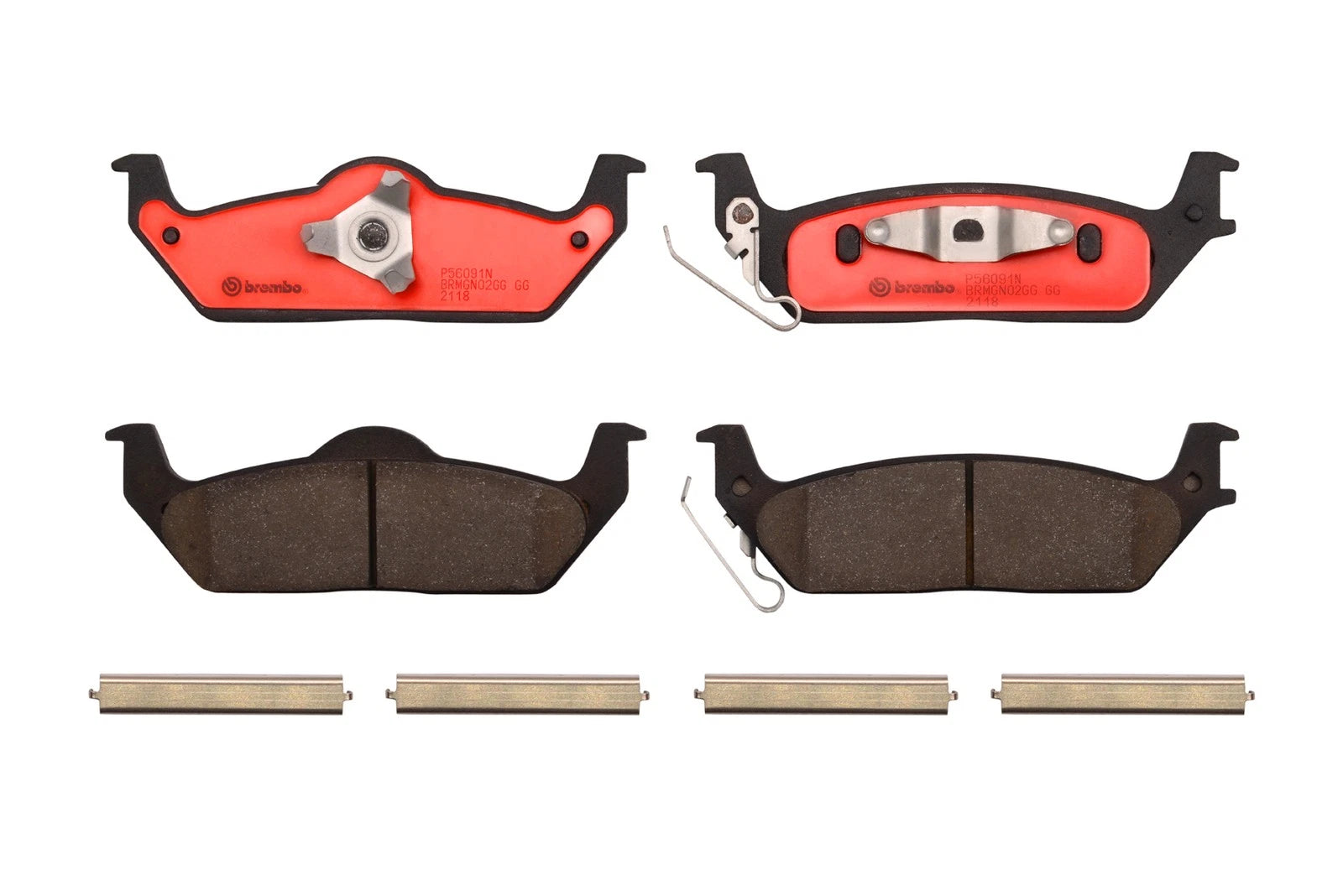 Brembo Rear Slotted Ceramic Disc Brake Pad Set for Ford F-150 (2004–2023)