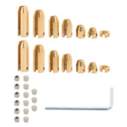 14 Pack Reusable Brass Wheel Spoke Balance Weights for Universal Motorcycle
