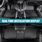 Set of 3 Row Floor Mats for Acura MDX (2014–2020) TPE Rubber All Weather