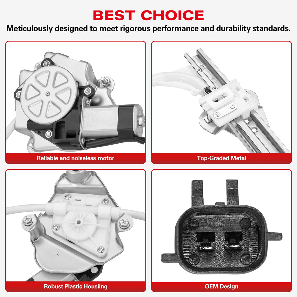 Window Regulator w/Motor for Jeep Liberty (2002–2006) 748-569