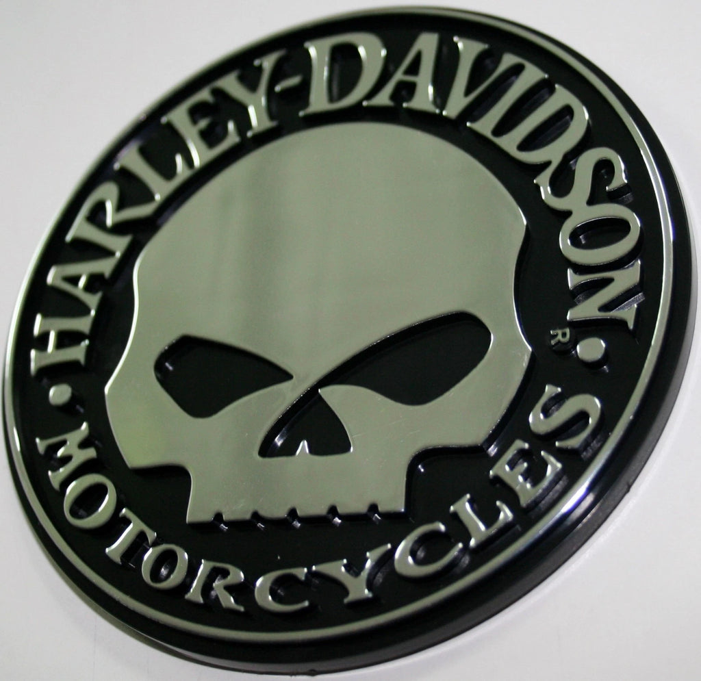 Skull Chrome ABS Decal for Harley-Davidson (1 Pack) - Chroma 009113