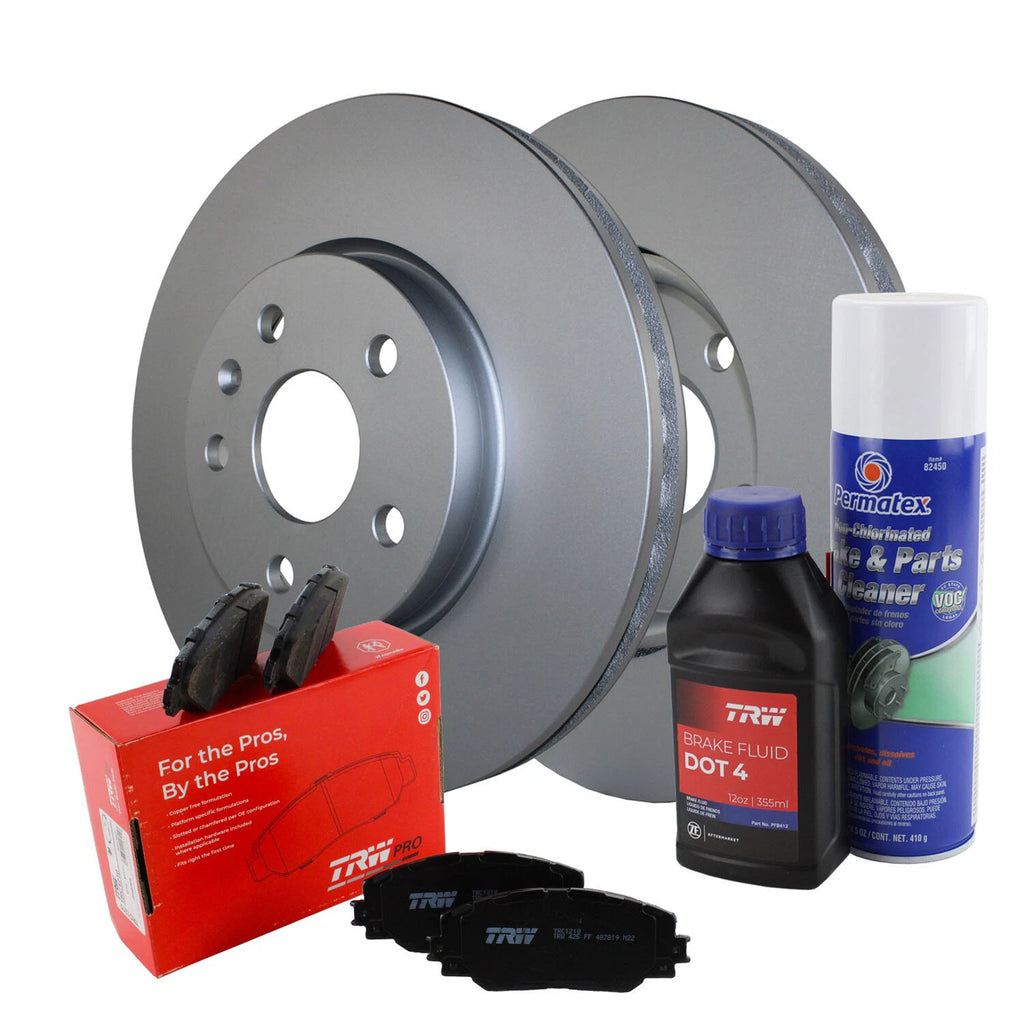 Front Brake Kit 321mm Disc Rotors & TRW Pro Ceramic Pads for Buick Chevrolet GMC