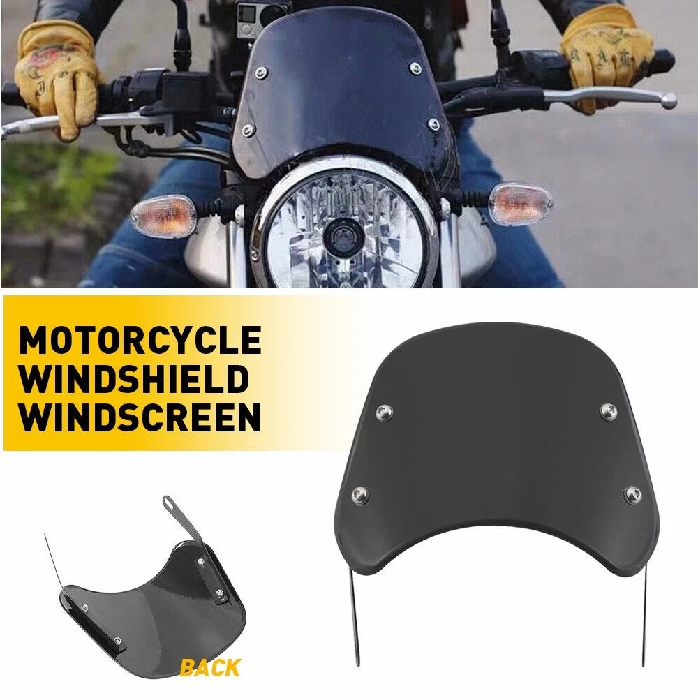 Universal Motorcycle Headlight Windshield for 5-7'' Round Headlight