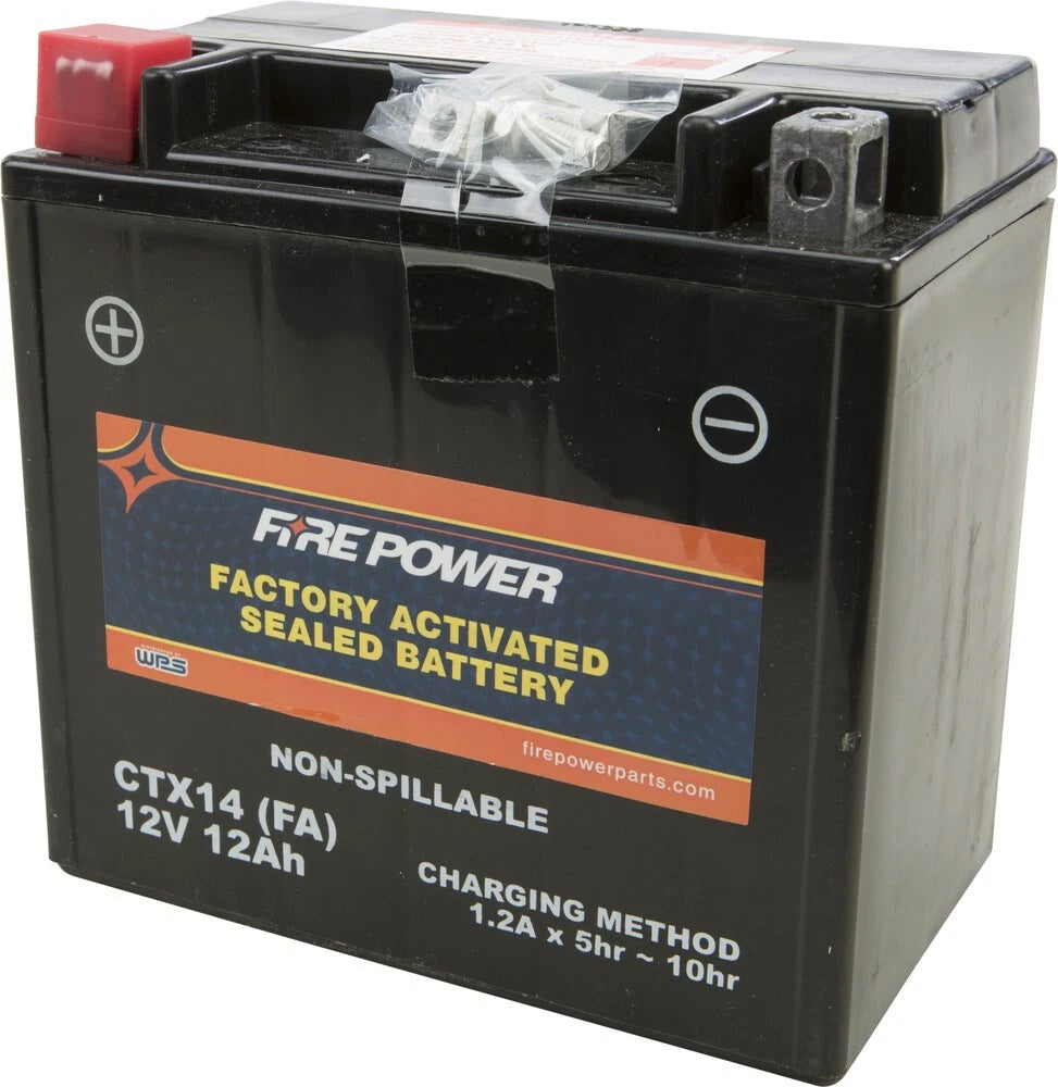 Fire Power Factory Activated Battery CTX14-BS for Honda TRX500FE (2005–2013)