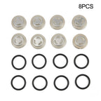 8pc 18mm Brake Master Cylinder Reservoir Sight Glass Lens Gasket for Motorcycle