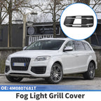 1pc Fog Light Grill for Audi Q7 (2016–2020) No. 4M0807681T Black Silver Tone