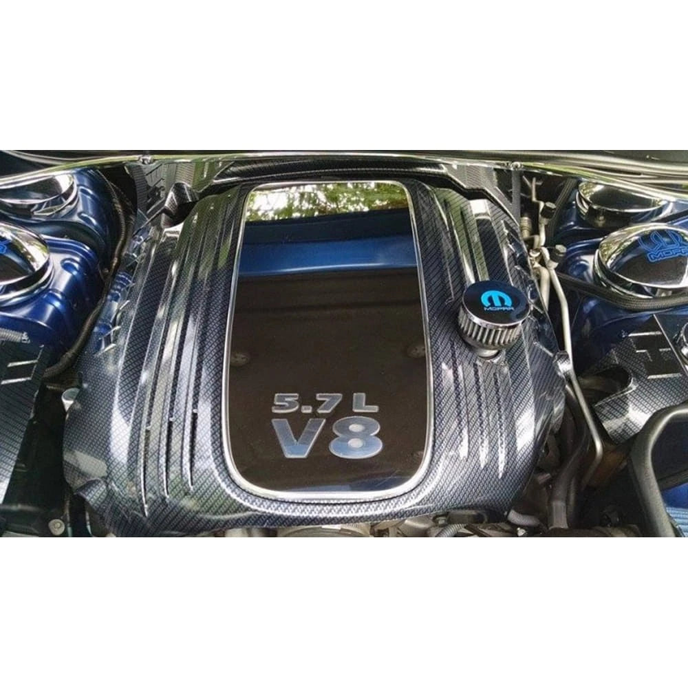 Polished Stainless Steel Engine Shroud Trim Kit for Dodge Challenger (2009–2019)