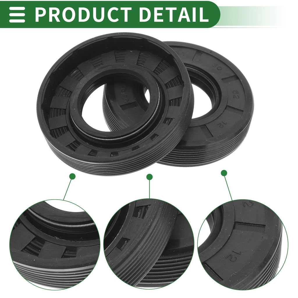 Set of 5 Oil Seal TG4 Lip Seal Ring for Rotary Shaft 30x62x12mm NBR Rubber
