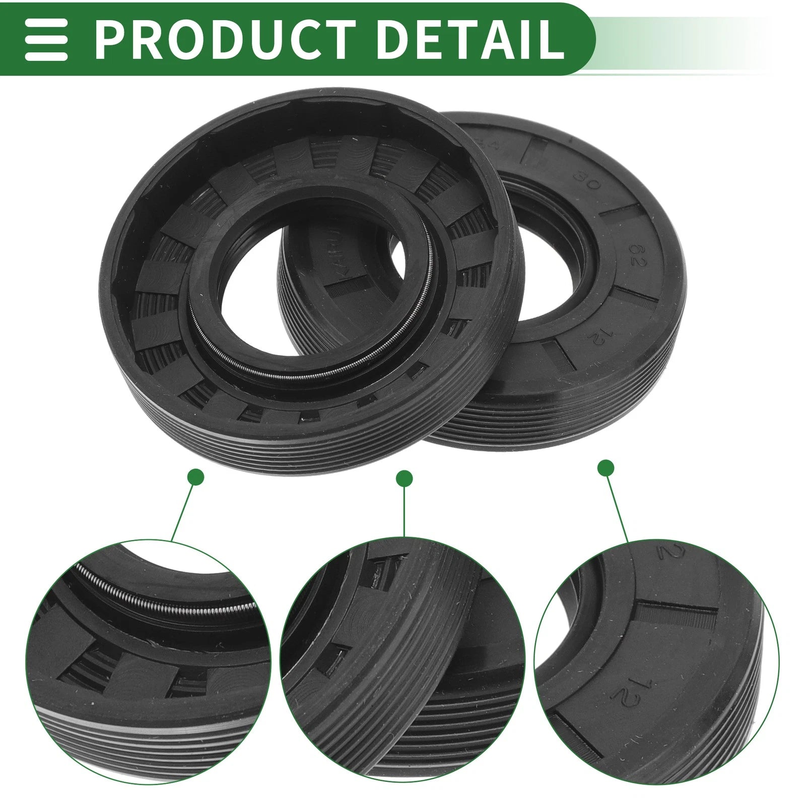 Set of 5 Oil Seal TG4 Lip Seal Ring for Rotary Shaft 30x62x12mm NBR Rubber