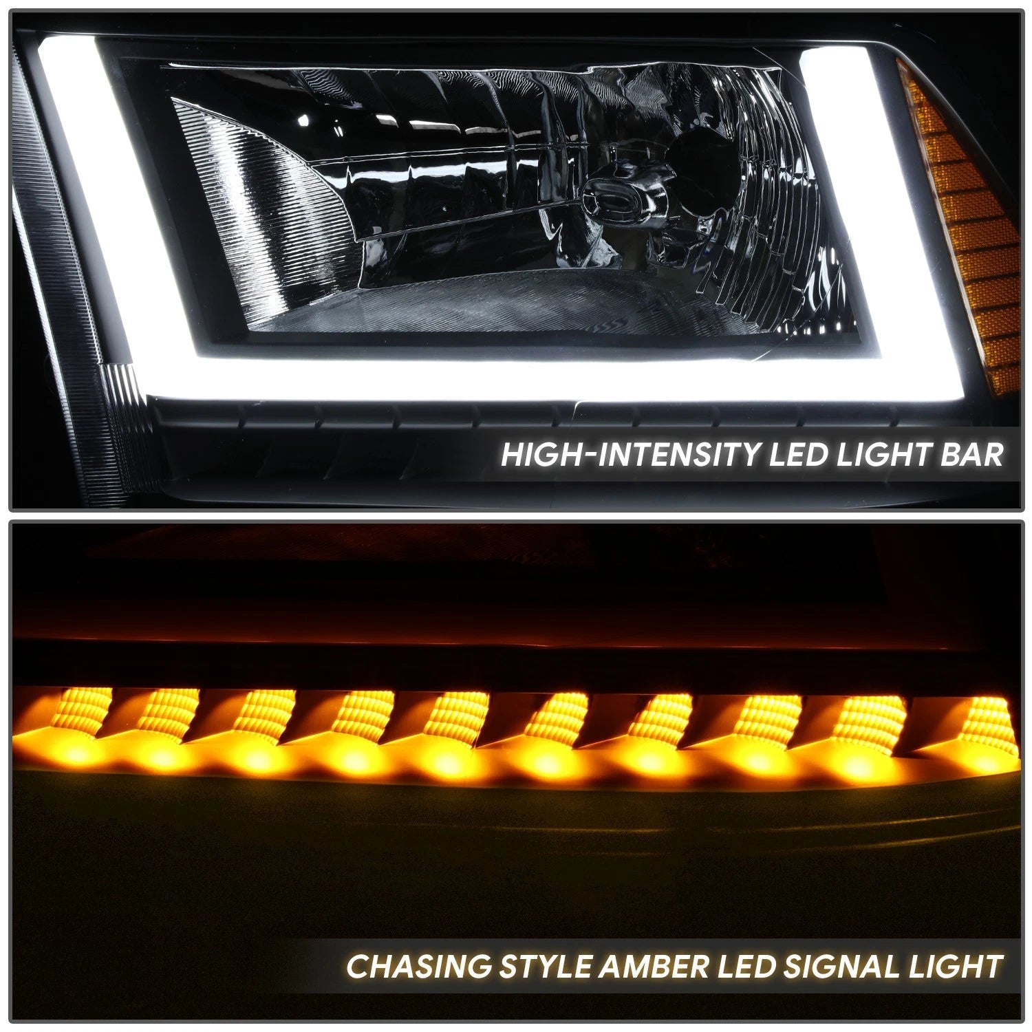 U-LED DRL Sequential Turn Signal Headlights for RAM 1500 (2009–2024)