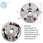 Pair Front Wheel Hub Bearings for Ram 1500 Classic (2019–2021), Ram 1500 (2012–2018)