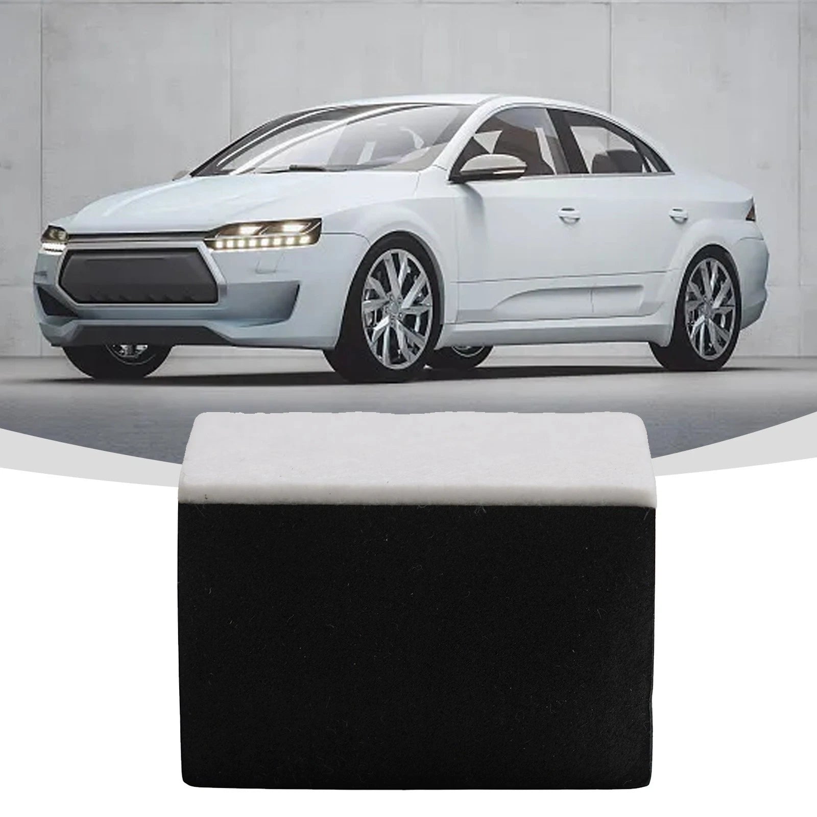 Set of 2 Car Polishing Sponges for Universal Use (White & Black)