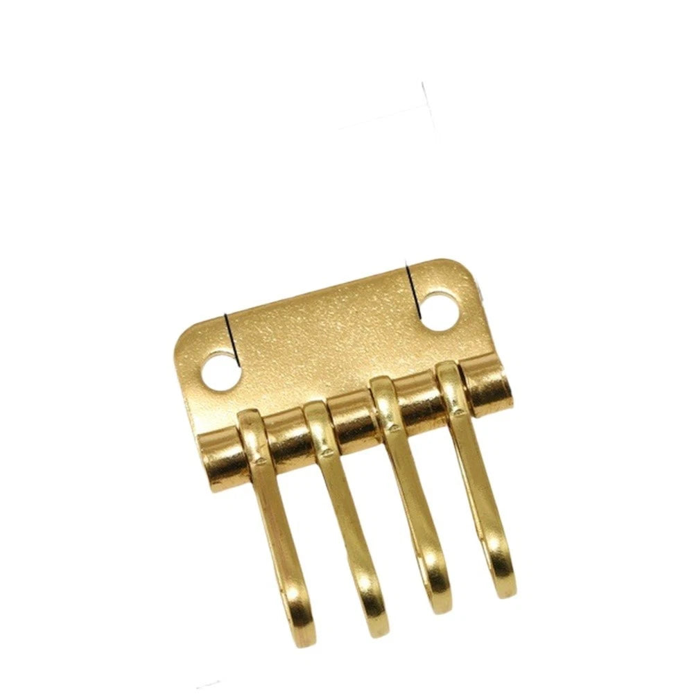 Multi Slot Key Holder for Leather Bag Personalization (Brass with Rivets)