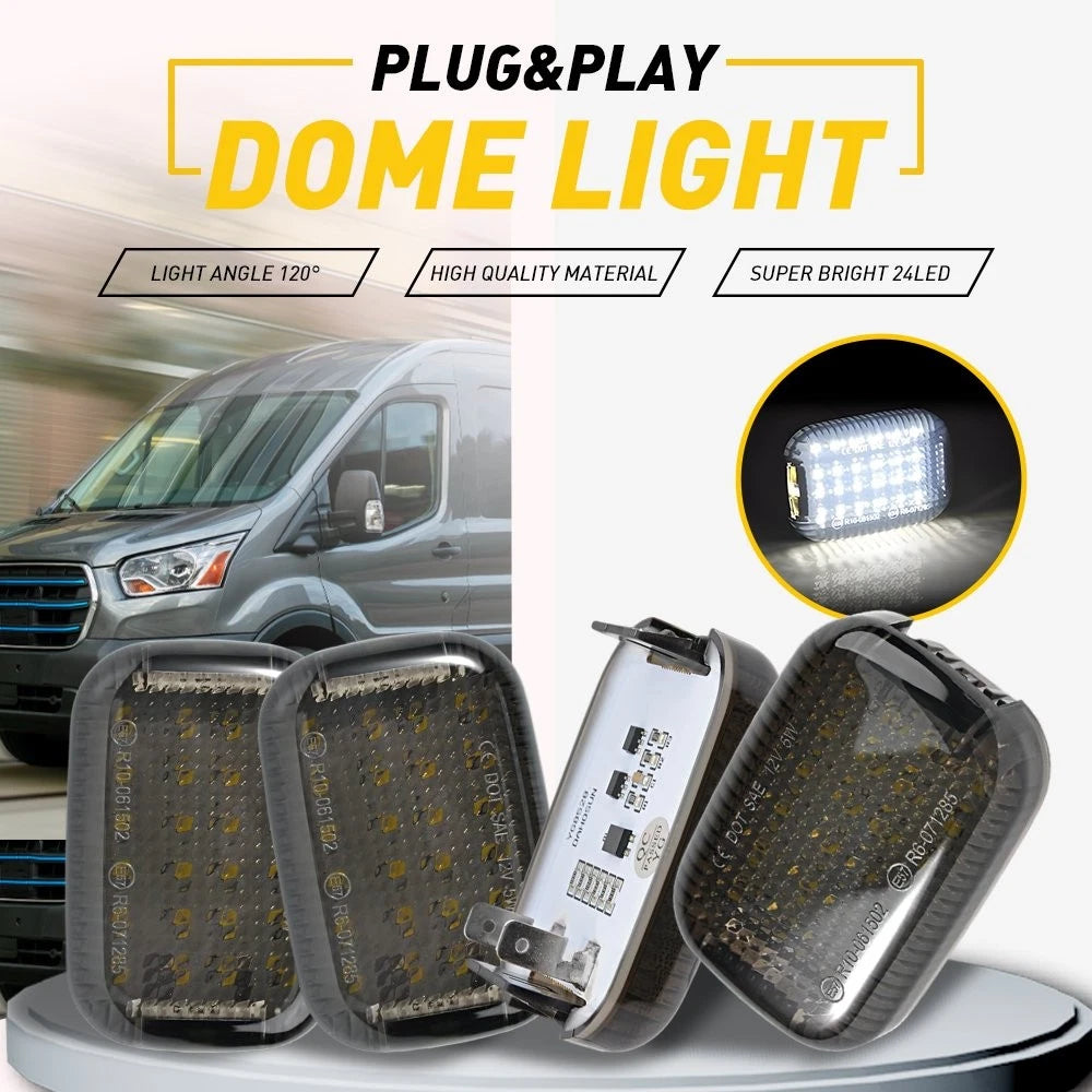 Set of 4 LED Roof Dome Light for Ford Transit Connect (2014–2023)