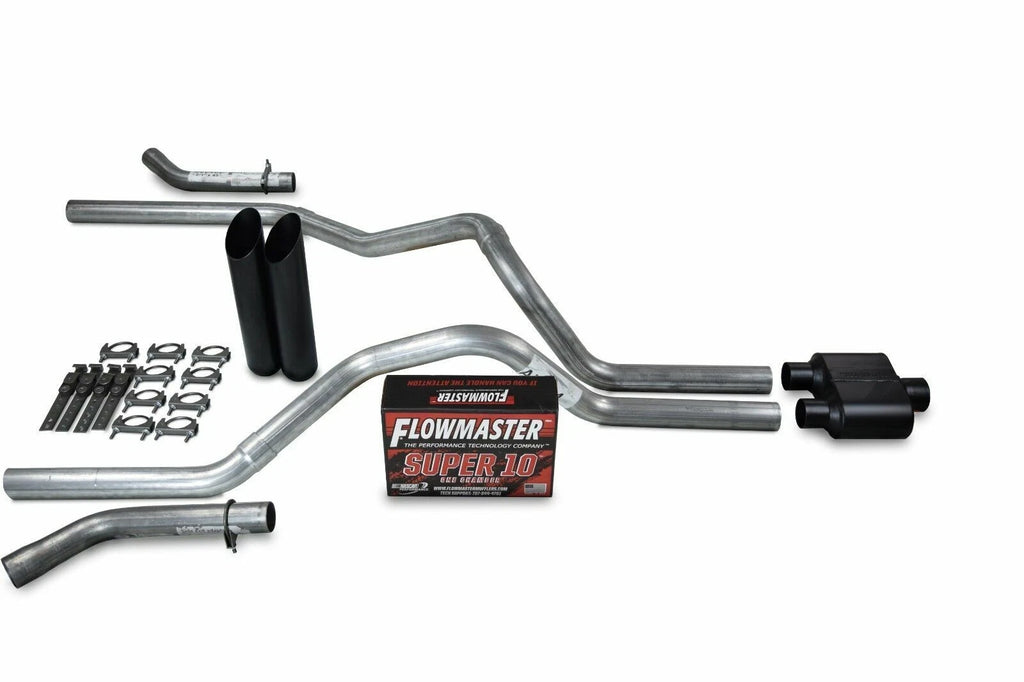 2.5" Dual Exhaust Kit for Ford F150 (2021–2025) - Flowmaster Super 10 Black Tip