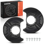 2X Black Brake Dust Shields for Honda Civic 