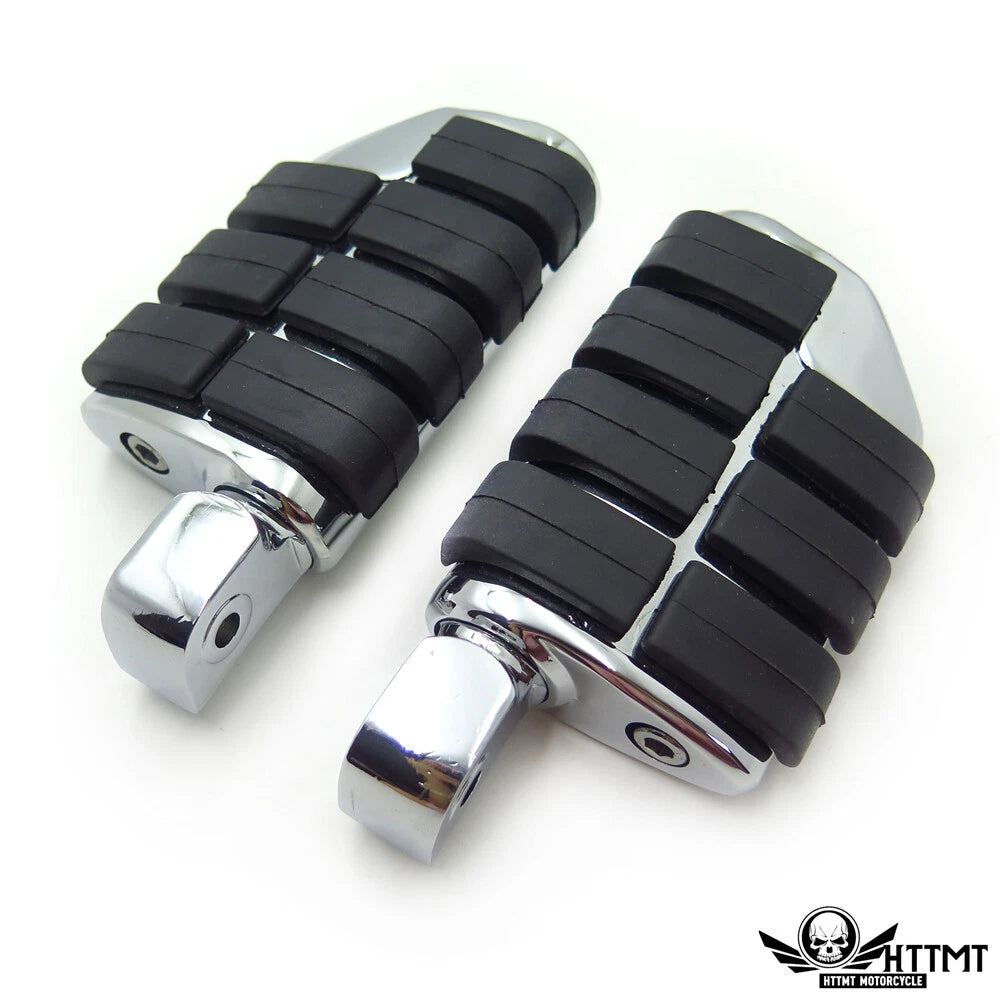 Chrome Dually Footpegs for Yamaha V-Star 650 1000, Royal Star, V-Max, Virago