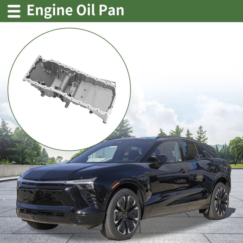 1 Pc Engine Oil Pan for Buick Rainier CXL (2004–2007) No.12584321 Aluminum Silver