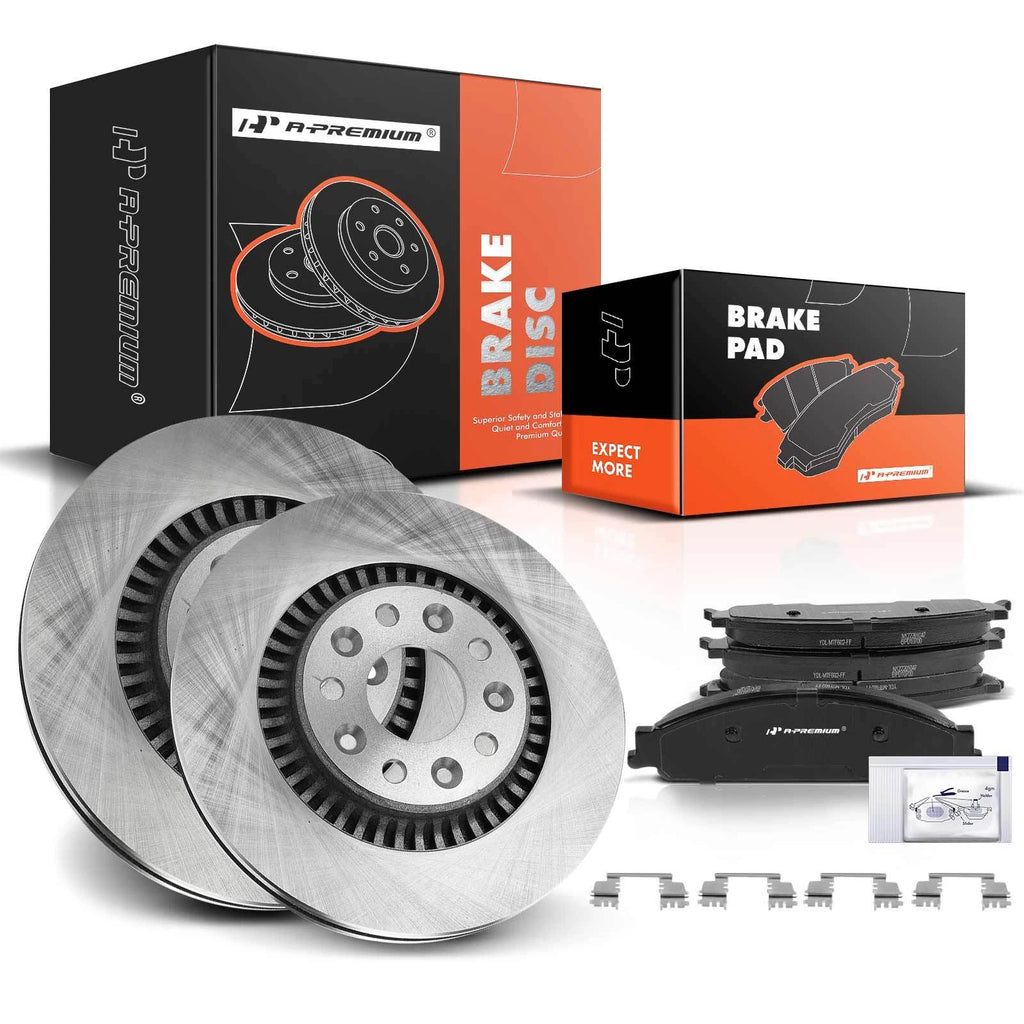 Set of 2 Front Disc Brake Rotors & Ceramic Pads for Ford Taurus (2008–2009)