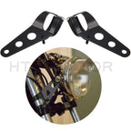 Side Mounting Fork Tube Clamp Headlight Brackets for Cruisers Choppers