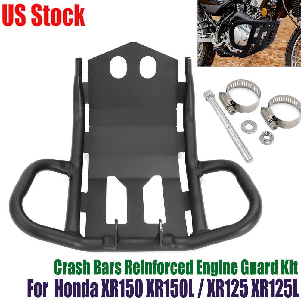 Crash Bar Reinforced for Honda XR150L XR125L (2015–2023) 22mm Engine Guard