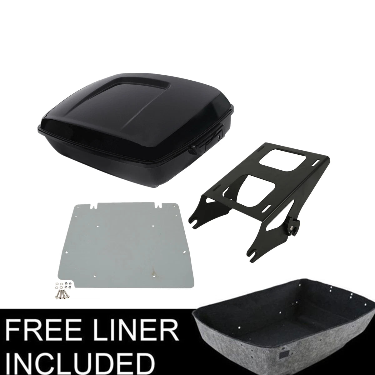 Chopped Pack Trunk & Base Plate Mount Rack for Harley Touring (2014–2026)