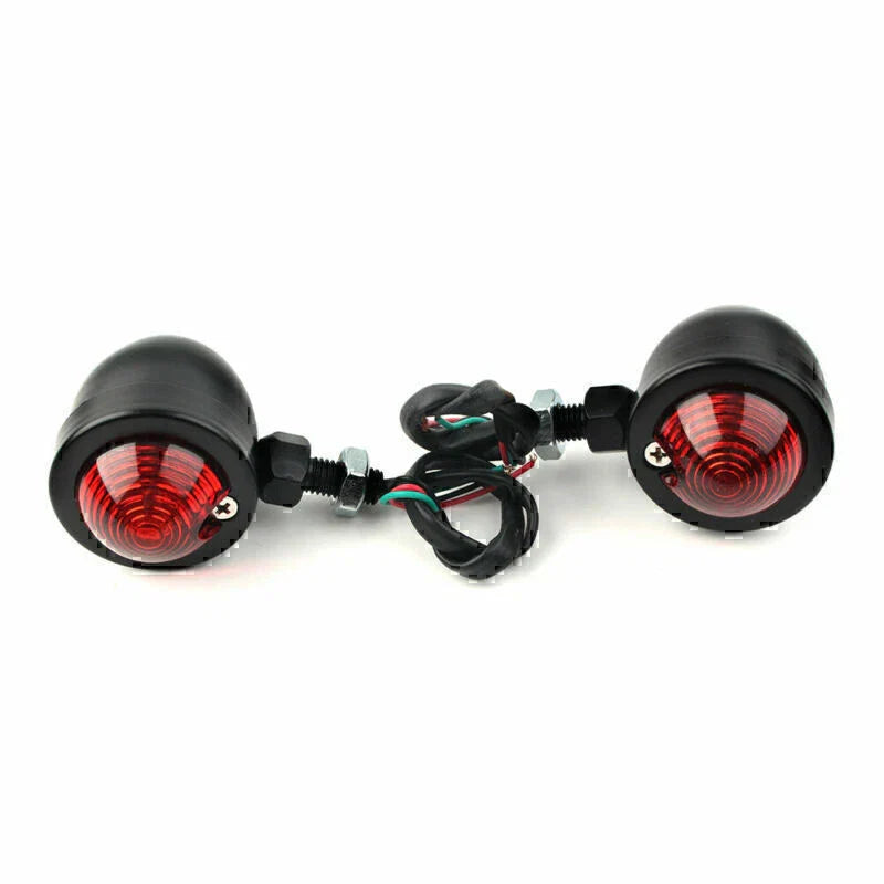 12V Motorcycle Turn Signal Lights - Red Blinker Indicators for Universal Models