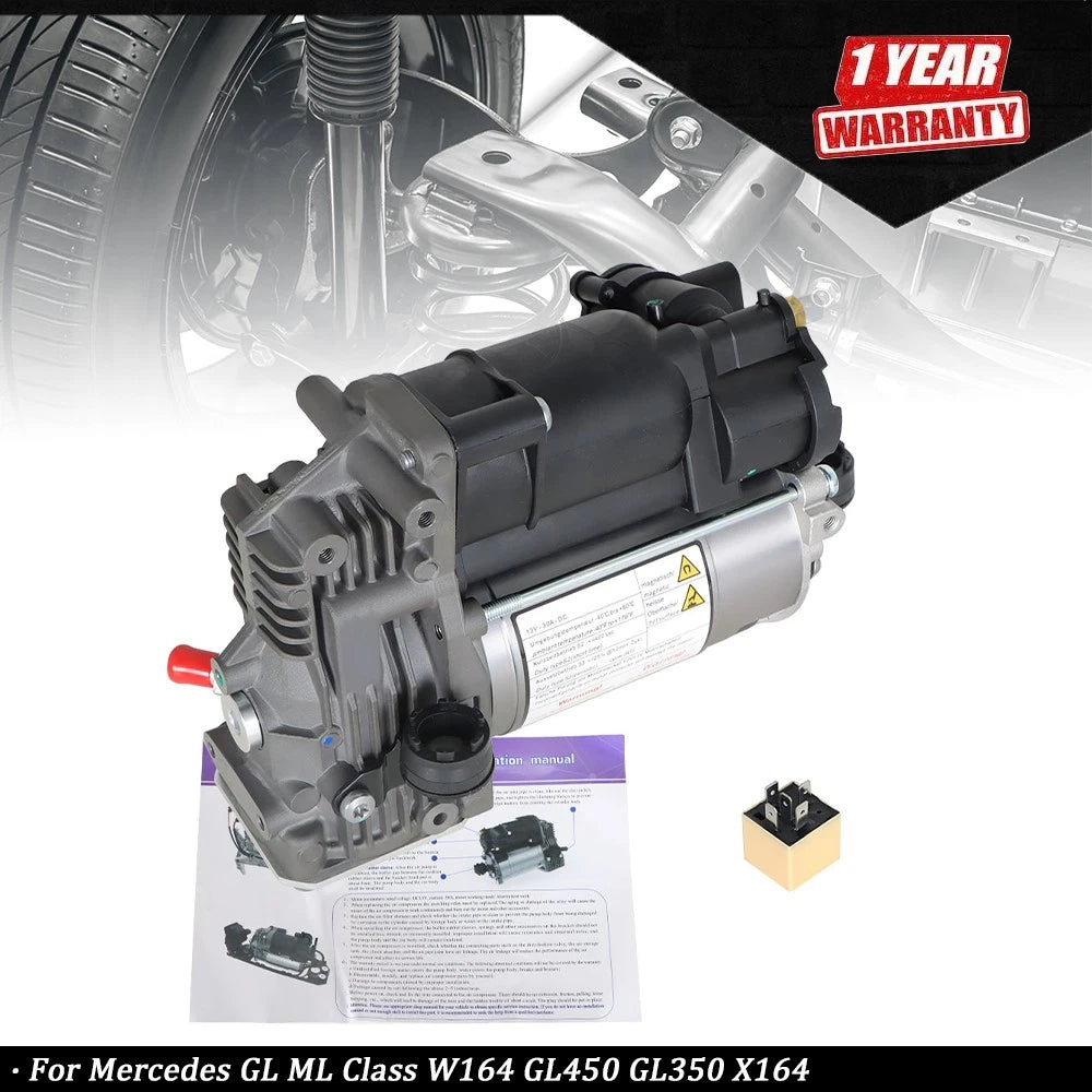 Air Suspension Compressor Pump for Mercedes GL ML Class W164 (2007–2012)